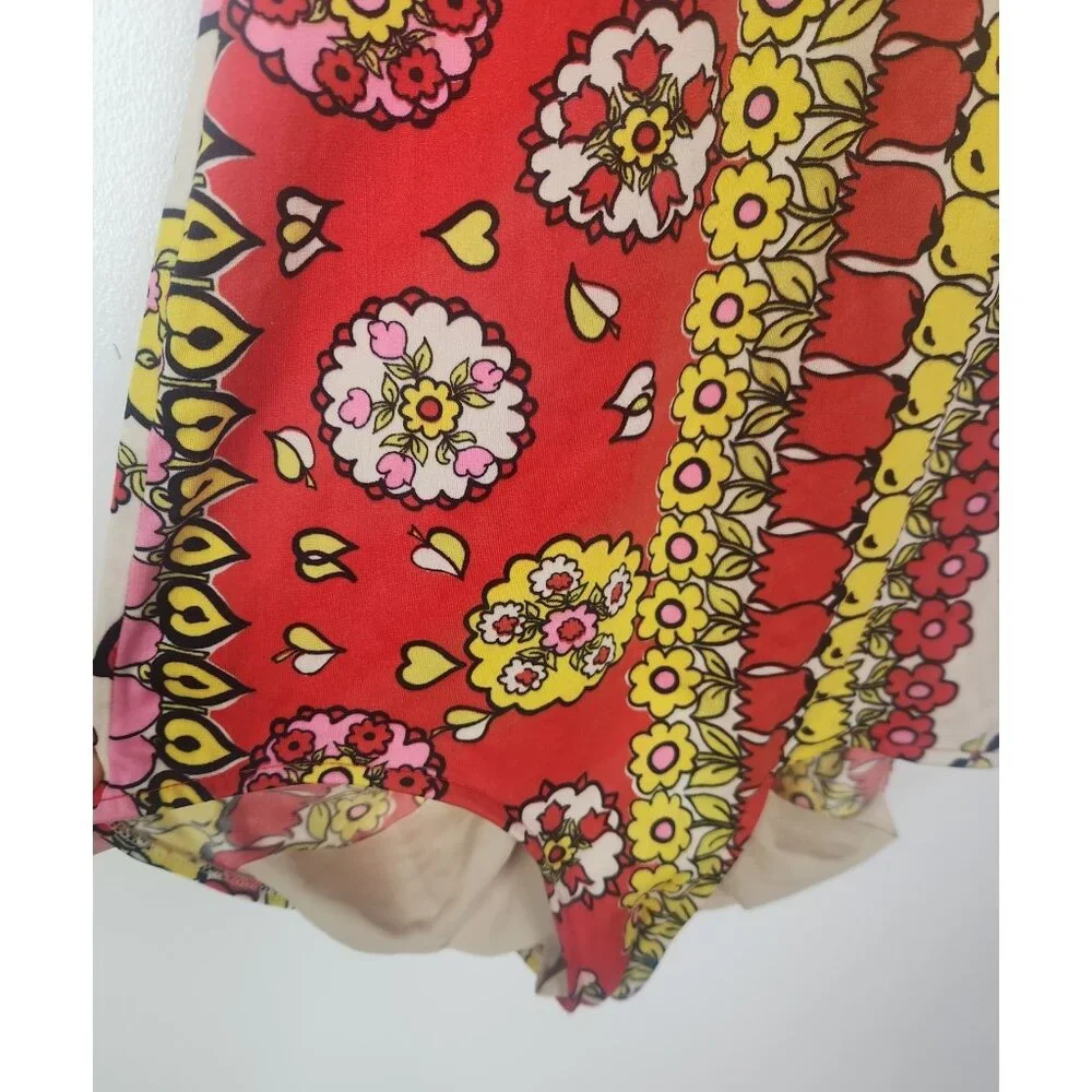 Vtg. 60's Women's Sz. S Rose Marie Reid Floral Retro One Piece Swimsuit - Picture 6 of 11